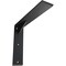 Ekena Millwork Countertop Support Steel Heavy Duty Bracket w/ Gusset, Powder Coated Black 2 1/2"W x 12"D x 10"H BKTM02X12X10CGPBL - alternate 1